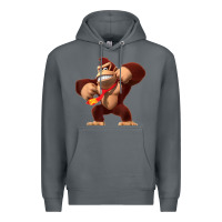 Rock Donkey Kong 3D Poster Premium Hoodie - DesignPulse