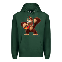 Sports Green Donkey Kong 3D Poster Premium Hoodie - DesignPulse