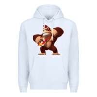 White Donkey Kong 3D Poster Premium Hoodie - DesignPulse