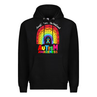 Black autism awareness month t  shirt autism awareness rainbow accept unders Premium Hoodie - DesignPulse