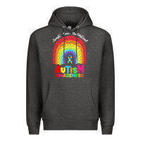 Charcoal Heather autism awareness month t  shirt autism awareness rainbow accept unders Premium Hoodie - DesignPulse
