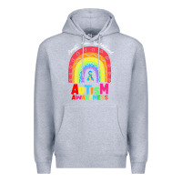 Heather Grey autism awareness month t  shirt autism awareness rainbow accept unders Premium Hoodie - DesignPulse