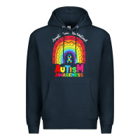 Navy autism awareness month t  shirt autism awareness rainbow accept unders Premium Hoodie - DesignPulse