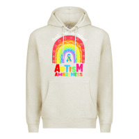 Oatmeal Heather autism awareness month t  shirt autism awareness rainbow accept unders Premium Hoodie - DesignPulse