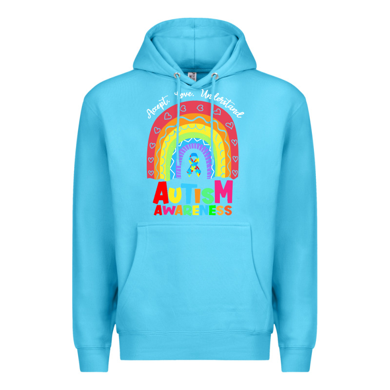 Autism Awareness Month T  Shirt Autism Awareness Rainbow Accept Unders Premium Hoodie by DesignPulse | Teevron