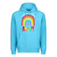 Ocean Blue autism awareness month t  shirt autism awareness rainbow accept unders Premium Hoodie - DesignPulse