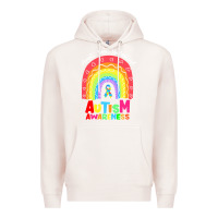 Pale Pink autism awareness month t  shirt autism awareness rainbow accept unders Premium Hoodie - DesignPulse