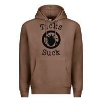 Chestnut ticks suck shirt lyme disease gift green awareness ribbon Premium Hoodie - DesignPulse