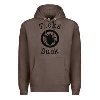 Coffee ticks suck shirt lyme disease gift green awareness ribbon Premium Hoodie - DesignPulse