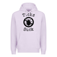 Lilac ticks suck shirt lyme disease gift green awareness ribbon Premium Hoodie - DesignPulse