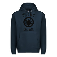 Navy ticks suck shirt lyme disease gift green awareness ribbon Premium Hoodie - DesignPulse