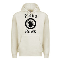 Oatmeal Heather ticks suck shirt lyme disease gift green awareness ribbon Premium Hoodie - DesignPulse