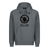 Rock ticks suck shirt lyme disease gift green awareness ribbon Premium Hoodie - DesignPulse