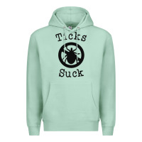 Seafoam ticks suck shirt lyme disease gift green awareness ribbon Premium Hoodie - DesignPulse