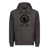 Smoke ticks suck shirt lyme disease gift green awareness ribbon Premium Hoodie - DesignPulse