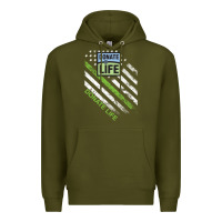 Army Green donate life Premium Hoodie - DesignPulse
