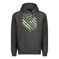Charcoal Heather donate life Premium Hoodie - DesignPulse