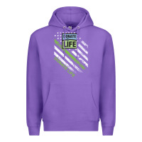 Purple donate life Premium Hoodie - DesignPulse