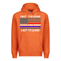 Carrot police fire ems first responder american flag firefighter t shirt Premium Hoodie - DesignPulse