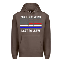 Coffee police fire ems first responder american flag firefighter t shirt Premium Hoodie - DesignPulse