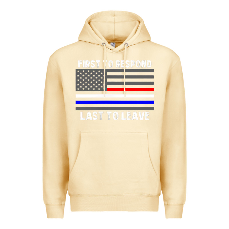 Police Fire Ems First Responder American Flag Firefighter T Shirt Premium Hoodie by DesignPulse | Teevron