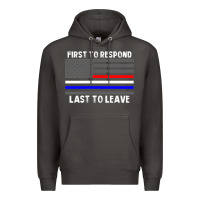 Smoke police fire ems first responder american flag firefighter t shirt Premium Hoodie - DesignPulse