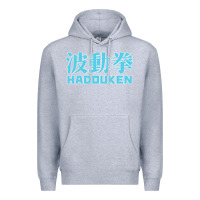 Heather Grey hadouken street arcade fighter retro ryu gaming funny Premium Hoodie - DesignPulse