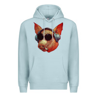 Blue Mist Blodwyn pig Premium Hoodie - DesignPulse