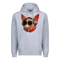 Heather Grey Blodwyn pig Premium Hoodie - DesignPulse