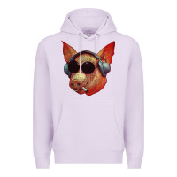 Lilac Blodwyn pig Premium Hoodie - DesignPulse
