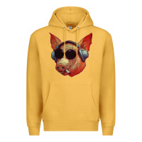 Mustard Blodwyn pig Premium Hoodie - DesignPulse