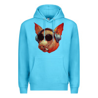 Ocean Blue Blodwyn pig Premium Hoodie - DesignPulse