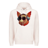 Pale Pink Blodwyn pig Premium Hoodie - DesignPulse
