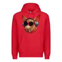 Red Blodwyn pig Premium Hoodie - DesignPulse