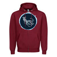 Burgundy Sea Emperor Transparent Graphic Zipper Hoodie - Bettercallsaul