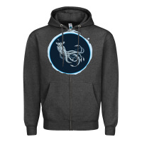 Charcoal Heather Sea Emperor Transparent Graphic Zipper Hoodie - Bettercallsaul