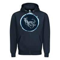 Navy Sea Emperor Transparent Graphic Zipper Hoodie - Bettercallsaul