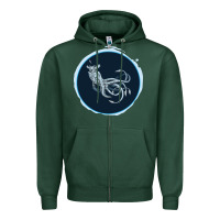Sports Green Sea Emperor Transparent Graphic Zipper Hoodie - Bettercallsaul