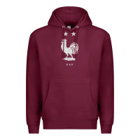 Burgundy FFF Two Stars Premium Hoodie - DesignPulse