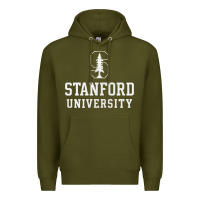 Army Green stanford university logo Premium Hoodie - DesignPulse