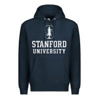 Navy stanford university logo Premium Hoodie - DesignPulse