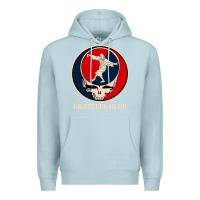 Blue Mist grateful dude Premium Hoodie - DesignPulse