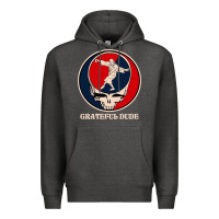 Charcoal Heather grateful dude Premium Hoodie - DesignPulse