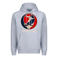 Heather Grey grateful dude Premium Hoodie - DesignPulse