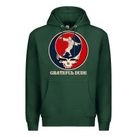 Sports Green grateful dude Premium Hoodie - DesignPulse
