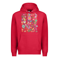 Cardinal cute birds t  shirt birds and blooms   cute floral pattern by cecca de Premium Hoodie - DesignPulse