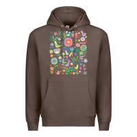 Coffee cute birds t  shirt birds and blooms   cute floral pattern by cecca de Premium Hoodie - DesignPulse