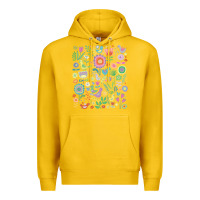 Lemon cute birds t  shirt birds and blooms   cute floral pattern by cecca de Premium Hoodie - DesignPulse