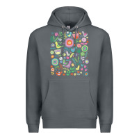Rock cute birds t  shirt birds and blooms   cute floral pattern by cecca de Premium Hoodie - DesignPulse