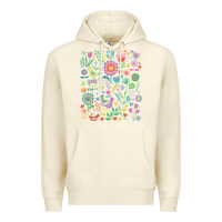 Sandshell cute birds t  shirt birds and blooms   cute floral pattern by cecca de Premium Hoodie - DesignPulse